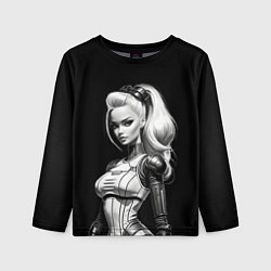 Лонгслив детский Барби - киберпанк нейроарт, цвет: 3D-принт