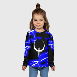 Лонгслив детский Quake молнии шторм, цвет: 3D-принт — фото 2