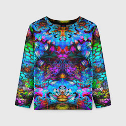 Лонгслив детский Абстракция стекло узор, цвет: 3D-принт