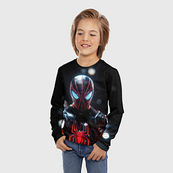 Лонгслив детский Спайдер-мен в мото костюме, цвет: 3D-принт — фото 2
