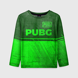 Лонгслив детский PUBG - green gradient посередине, цвет: 3D-принт