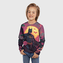 Лонгслив детский Бэтмен и дерево с цветами, цвет: 3D-принт — фото 2