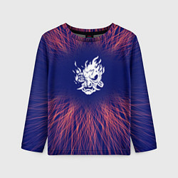 Лонгслив детский Cyberpunk 2077 red energy, цвет: 3D-принт