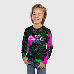 Лонгслив детский Sum 41 неоновые краски, цвет: 3D-принт — фото 2