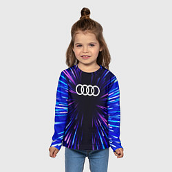 Лонгслив детский Audi neon energy, цвет: 3D-принт — фото 2