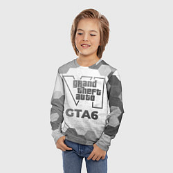 Лонгслив детский GTA6 - white gradient, цвет: 3D-принт — фото 2