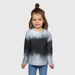 Лонгслив детский Разводы черной краски, цвет: 3D-принт — фото 2