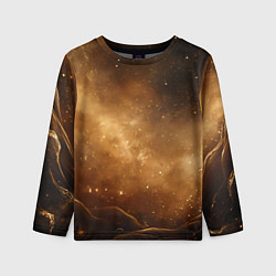 Детский лонгслив Песочный фон со звездами