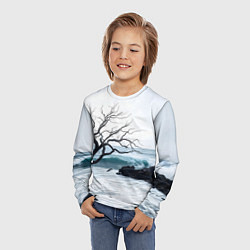 Лонгслив детский Дерево в море, цвет: 3D-принт — фото 2