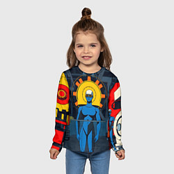 Лонгслив детский Ретро фантастика, цвет: 3D-принт — фото 2