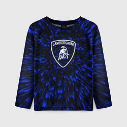 Лонгслив детский Lamborghini blue energy, цвет: 3D-принт