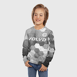 Лонгслив детский Volvo - grey gradient посередине, цвет: 3D-принт — фото 2