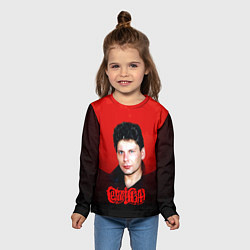 Лонгслив детский Юрий Клинских красная луна, цвет: 3D-принт — фото 2