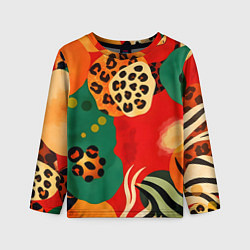 Детский лонгслив Анималистичный африканский паттерн