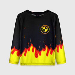 Детский лонгслив BMW огненный