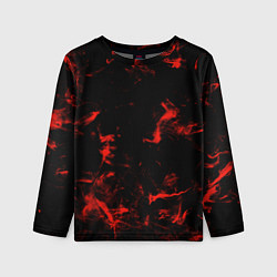 Лонгслив детский Color red black, цвет: 3D-принт
