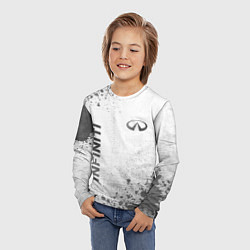 Лонгслив детский Infiniti - white gradient вертикально, цвет: 3D-принт — фото 2