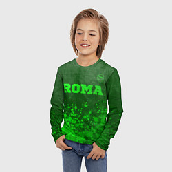 Лонгслив детский Roma - green gradient посередине, цвет: 3D-принт — фото 2