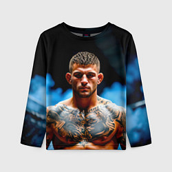 Лонгслив детский Дастин Порье в дыму, цвет: 3D-принт