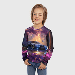 Лонгслив детский БМВ Японская природа, цвет: 3D-принт — фото 2