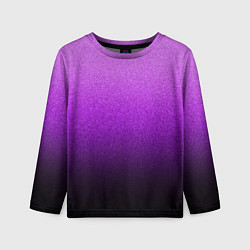 Детский лонгслив Магический градиент крошка чёрно-фиолетовый