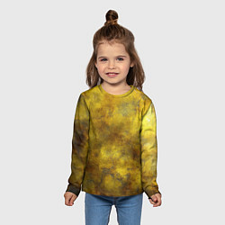 Лонгслив детский Золотая ржавая текстура, цвет: 3D-принт — фото 2