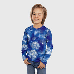 Лонгслив детский Летающие одуванчики - акварельный фон, цвет: 3D-принт — фото 2