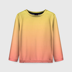 Детский лонгслив Градиент нежный жёлто-розовый
