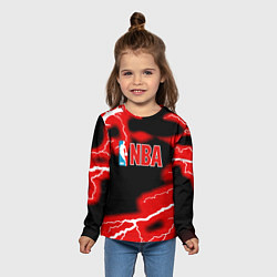 Лонгслив детский NBA шторм, цвет: 3D-принт — фото 2