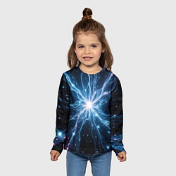 Лонгслив детский Всплеск света и звезды - космическая абстракция, цвет: 3D-принт — фото 2