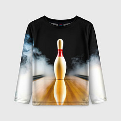 Детский лонгслив Кегля в белом дыму