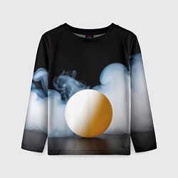Детский лонгслив Мяч для пинг понга в дыму