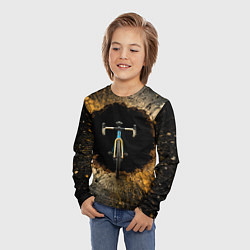 Лонгслив детский Циклокроссовый велосипед, цвет: 3D-принт — фото 2