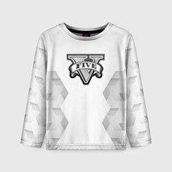 Лонгслив детский GTA white poly, цвет: 3D-принт