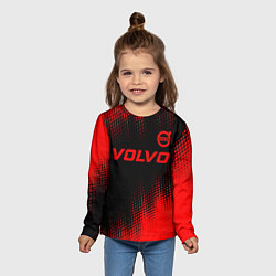 Лонгслив детский Volvo - red gradient посередине, цвет: 3D-принт — фото 2