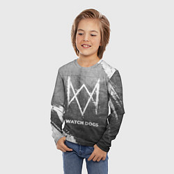 Лонгслив детский Watch Dogs - grey gradient, цвет: 3D-принт — фото 2