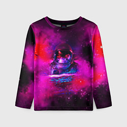 Лонгслив детский Космонавт в космическом море, цвет: 3D-принт