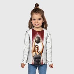 Лонгслив детский Толкательница ядра, цвет: 3D-принт — фото 2