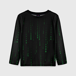 Лонгслив детский Color black green, цвет: 3D-принт