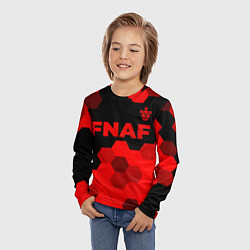 Лонгслив детский FNAF - red gradient посередине, цвет: 3D-принт — фото 2