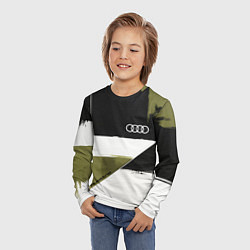 Лонгслив детский Ауди логотип, цвет: 3D-принт — фото 2