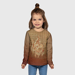 Лонгслив детский Рыбка на тетрадном листе, цвет: 3D-принт — фото 2