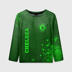 Лонгслив детский Chelsea - green gradient вертикально, цвет: 3D-принт