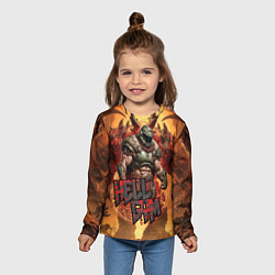 Лонгслив детский Doom hell gym, цвет: 3D-принт — фото 2