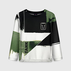 Детский лонгслив Tank логотип машины