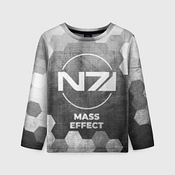Лонгслив детский Mass Effect - grey gradient, цвет: 3D-принт