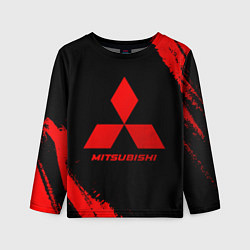 Лонгслив детский Mitsubishi - red gradient, цвет: 3D-принт