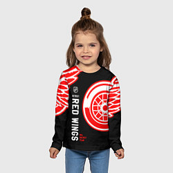 Лонгслив детский Detroit Red Wings team, цвет: 3D-принт — фото 2