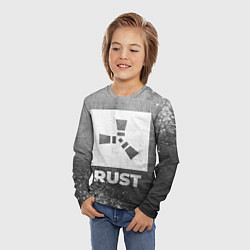 Лонгслив детский Rust - grey gradient, цвет: 3D-принт — фото 2