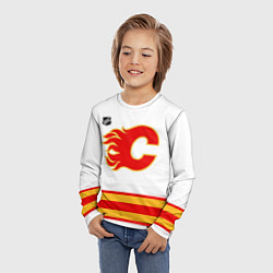 Лонгслив детский Calgary Flames - white, цвет: 3D-принт — фото 2